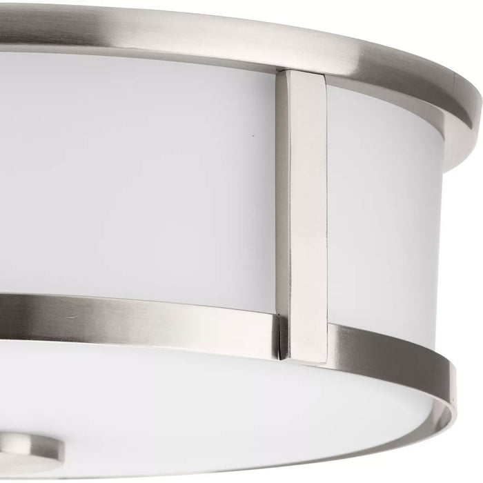 Progress Lighting Gilliam Collection 15W Two-Light Flush Mount Brushed Nickel (P350254-009)