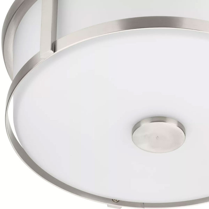 Progress Lighting Gilliam Collection 15W Two-Light Flush Mount Brushed Nickel (P350254-009)