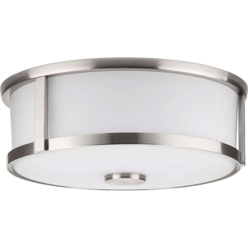 Progress Lighting Gilliam Collection 15W Two-Light Flush Mount Brushed Nickel (P350254-009)