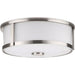 Progress Lighting Gilliam Collection 15W Two-Light Flush Mount Brushed Nickel (P350254-009)