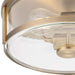 Progress Lighting Gilliam Collection 15W Two-Light Flush Mount Vintage Brass (P350253-163)