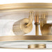 Progress Lighting Gilliam Collection 15W Two-Light Flush Mount Vintage Brass (P350253-163)