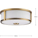 Progress Lighting Gilliam Collection 15W Two-Light Flush Mount Vintage Brass (P350254-163)