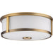 Progress Lighting Gilliam Collection 15W Two-Light Flush Mount Vintage Brass (P350254-163)