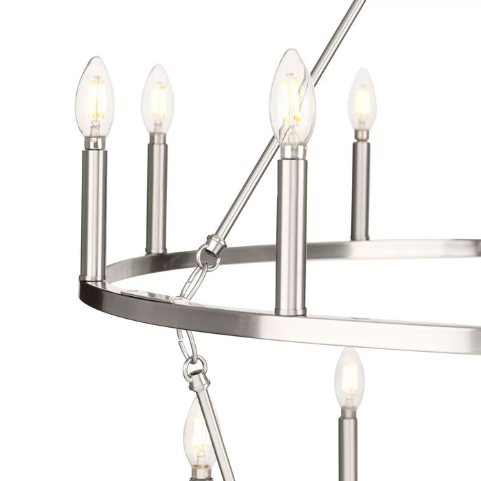 Progress Lighting Gilliam Collection 60W 15-Light Chandelier Brushed Nickel (P400315-009)