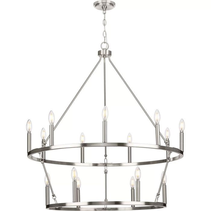 Progress Lighting Gilliam Collection 60W 15-Light Chandelier Brushed Nickel (P400315-009)