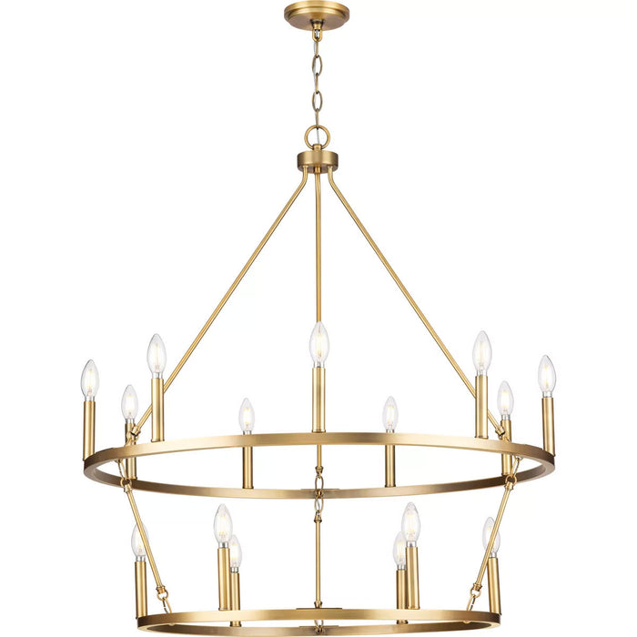 Progress Lighting Gilliam Collection 60W 15-Light Chandelier Vintage Brass (P400315-163)