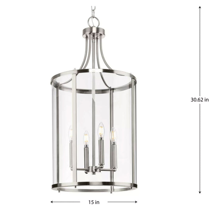 Progress Lighting Gilliam Collection 60W Four-Light Foyer Brushed Nickel (P500391-009)