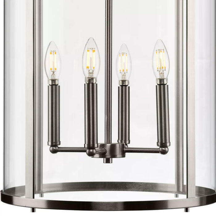 Progress Lighting Gilliam Collection 60W Four-Light Foyer Brushed Nickel (P500391-009)