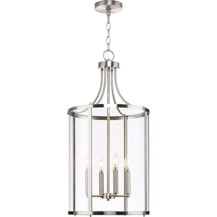 Progress Lighting Gilliam Collection 60W Four-Light Foyer Brushed Nickel (P500391-009)