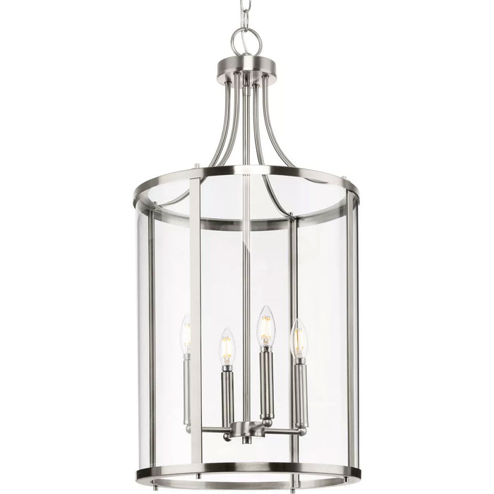 Progress Lighting Gilliam Collection 60W Four-Light Foyer Brushed Nickel (P500391-009)