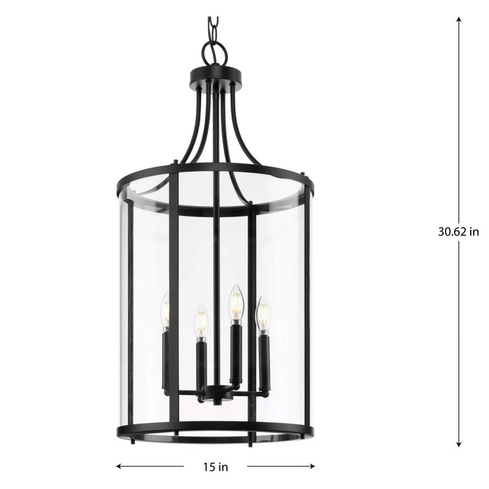 Progress Lighting Gilliam Collection 60W Four-Light Foyer Matte Black (P500391-31M)