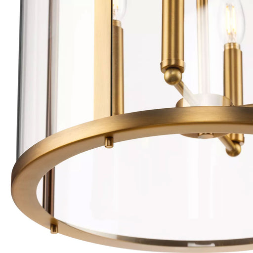 Progress Lighting Gilliam Collection 60W Four-Light Foyer Vintage Brass (P500391-163)