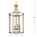 Progress Lighting Gilliam Collection 60W Four-Light Foyer Vintage Brass (P500391-163)