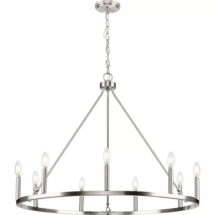 Progress Lighting Gilliam Collection 60W Nine-Light Chandelier Brushed Nickel (P400314-009)