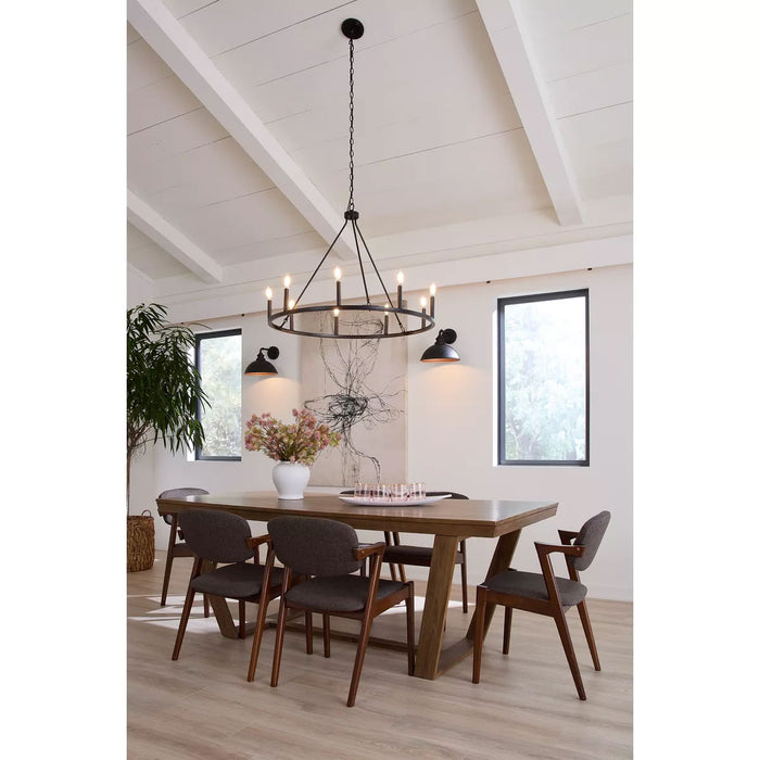 Progress Lighting Gilliam Collection 60W Nine-Light Chandelier Matte Black (P400314-31M)