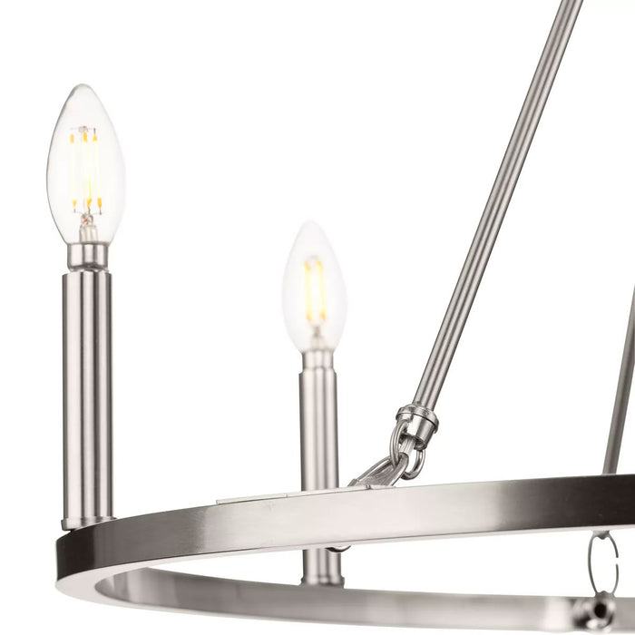 Progress Lighting Gilliam Collection 60W Six-Light Chandelier Brushed Nickel (P400313-009)