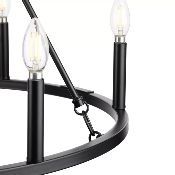 Progress Lighting Gilliam Collection 60W Six-Light Chandelier Matte Black (P400313-31M)