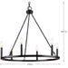 Progress Lighting Gilliam Collection 60W Six-Light Chandelier Matte Black (P400313-31M)