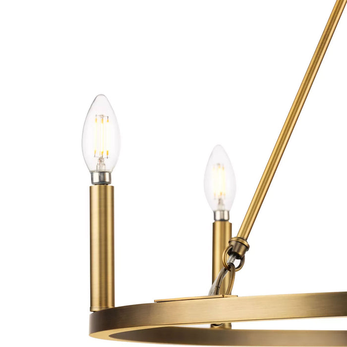 Progress Lighting Gilliam Collection 60W Six-Light Chandelier Vintage Brass (P400313-163)