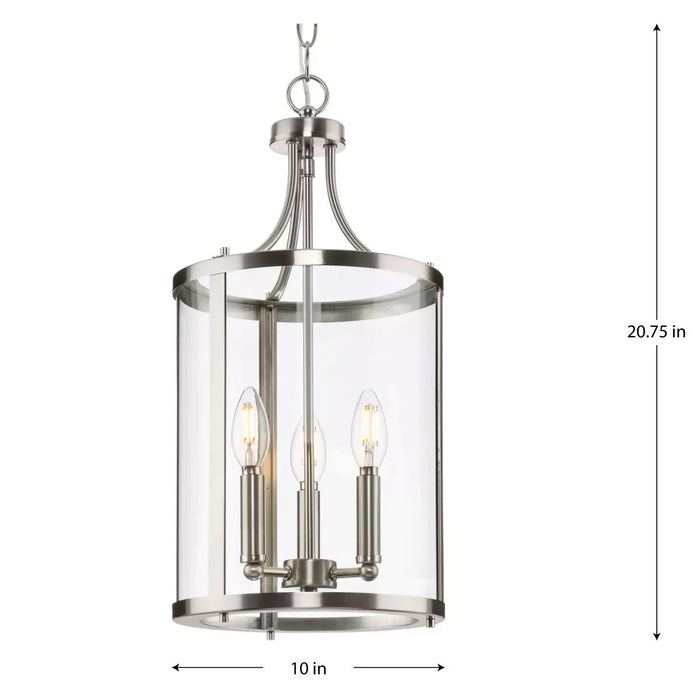 Progress Lighting Gilliam Collection 60W Three-Light Foyer Brushed Nickel (P500390-009)