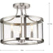 Progress Lighting Gilliam Collection 60W Three-Light Semi-Flush Mount Brushed Nickel (P350231-009)