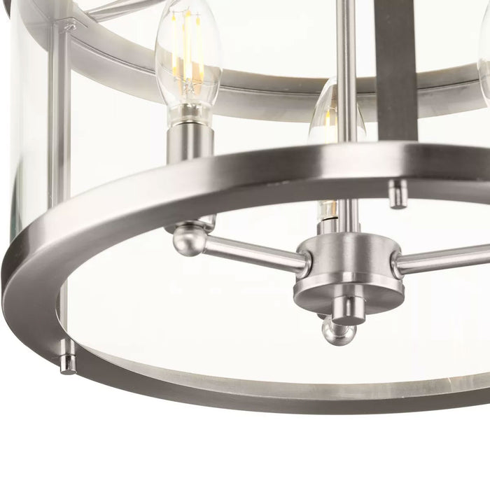 Progress Lighting Gilliam Collection 60W Three-Light Semi-Flush Mount Brushed Nickel (P350231-009)