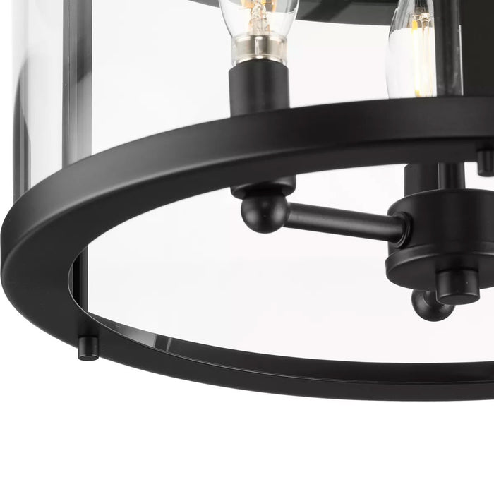 Progress Lighting Gilliam Collection 60W Three-Light Semi-Flush Mount Matte Black (P350231-31M)