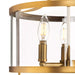 Progress Lighting Gilliam Collection 60W Three-Light Semi-Flush Mount Vintage Brass (P350231-163)