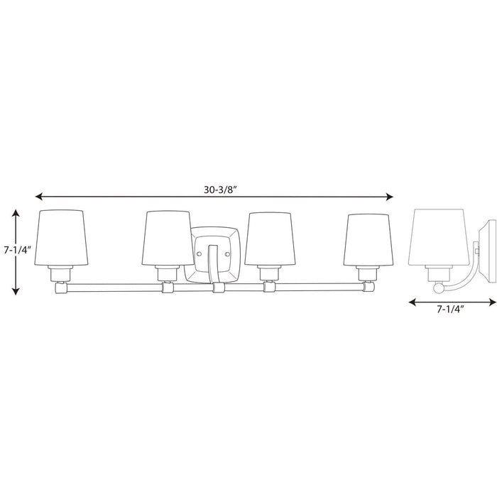 Progress Lighting Glance Collection Four-Light Bath And Vanity (P300019-015)