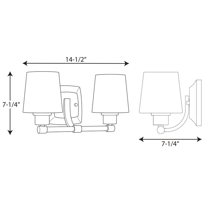 Progress Lighting Glance Collection Two-Light Bath And Vanity (P300017-015)