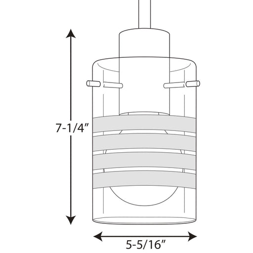 Progress Lighting Glass Pendants One-Light Mini-Pendant (P5158-09)