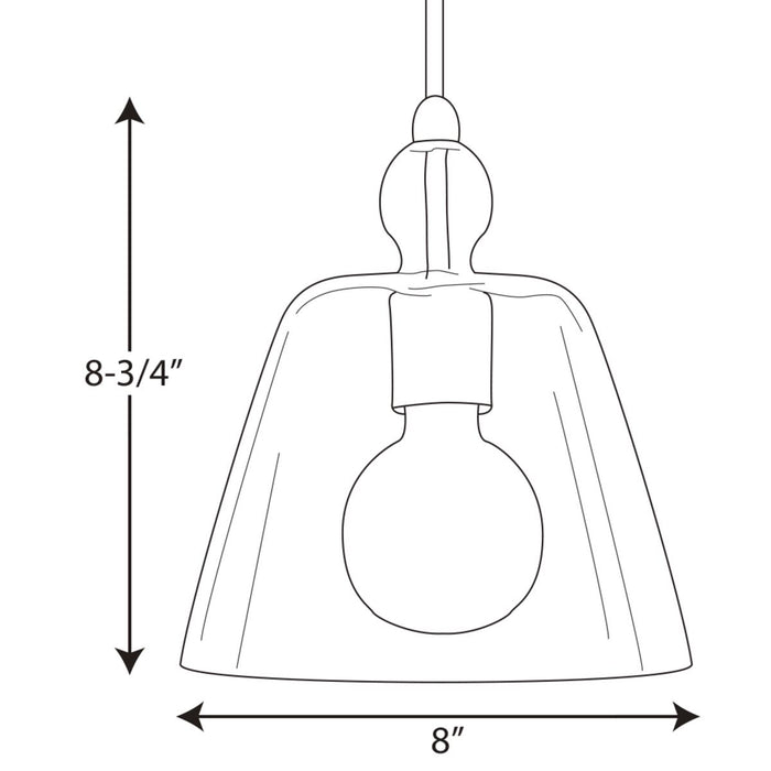 Progress Lighting Glass Pendants One-Light Mini-Pendant (P5184-104)
