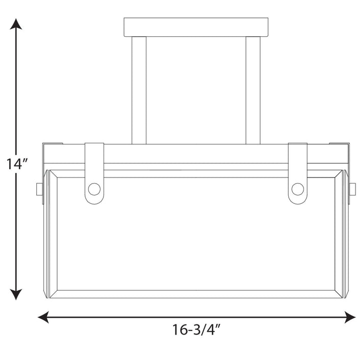 Progress Lighting Glayse Collection 16-3/4 Inch Semi-Flush/Convertible (P350090-009)