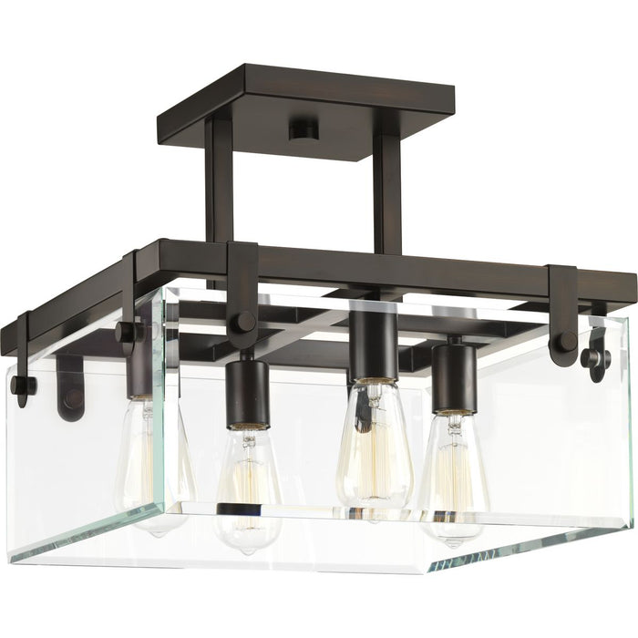 Progress Lighting Glayse Collection 16-3/4 Inch Semi-Flush/Convertible (P350090-020)