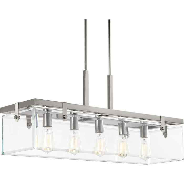 Progress Lighting Glayse Five-Light Linear Chandelier (P400116-009)
