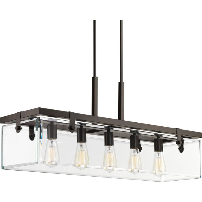 Progress Lighting Glayse Five-Light Linear Chandelier (P400116-020)