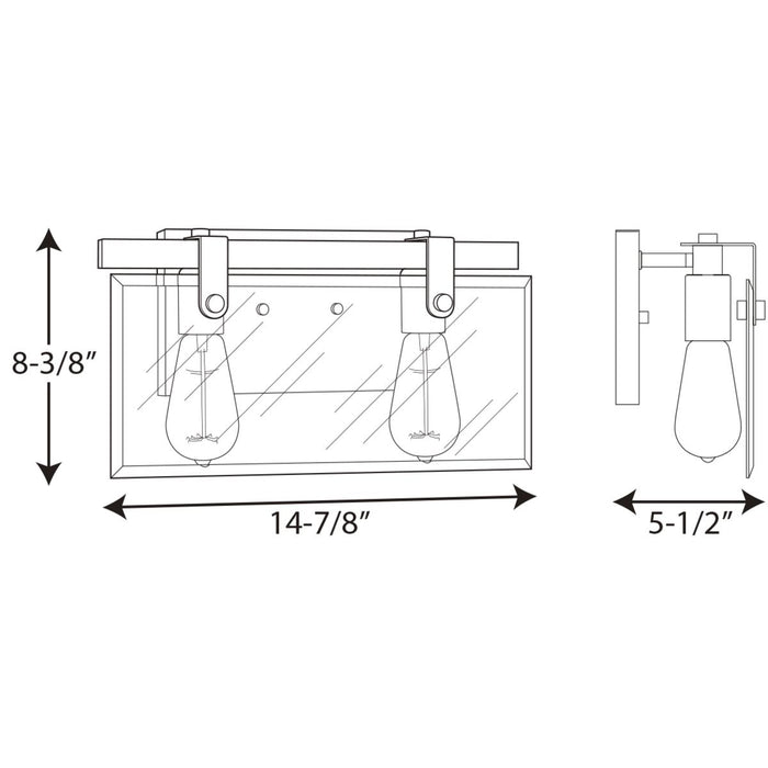 Progress Lighting Glayse Two-Light Bath And Vanity (P300106-009)