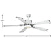 Progress Lighting Glenfalls Collection 56 Inch 5-Blade Ceiling Fan (P250021-028-30)