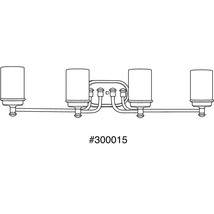 Progress Lighting Glide Collection Four-Light Bath And Vanity (P300015-009)