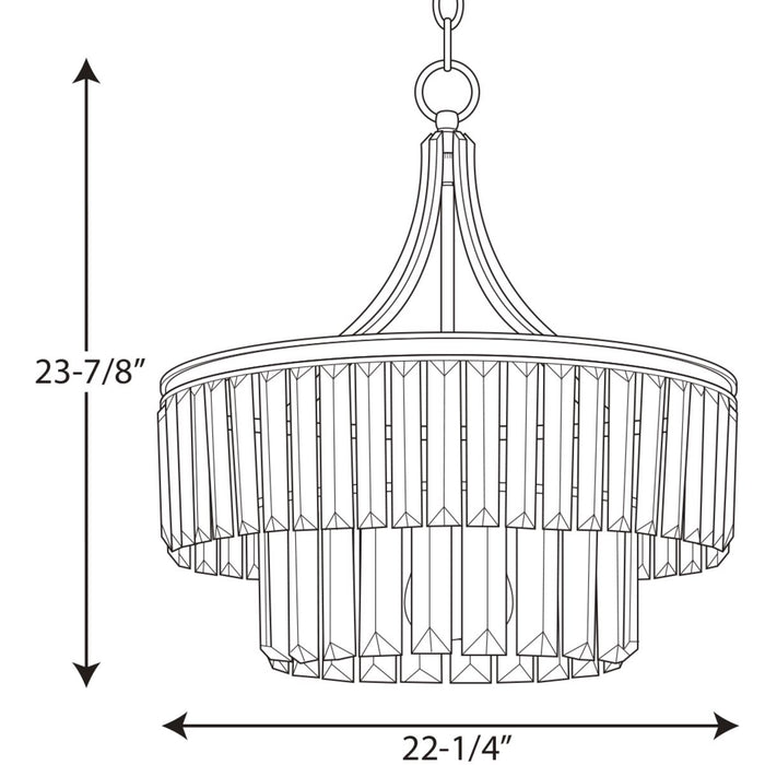 Progress Lighting Glimmer Collection Five-Light Pendant (P5321-134)