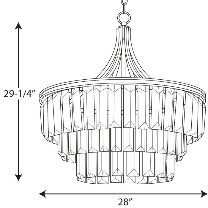 Progress Lighting Glimmer Collection Six-Light Pendant (P5346-134)