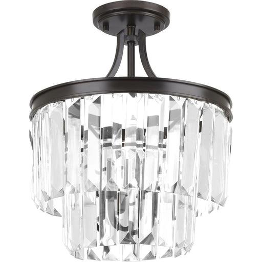Progress Lighting Glimmer Collection Three-Light 15-1/2 Inch Semi-Flush Convertible (P2325-20)