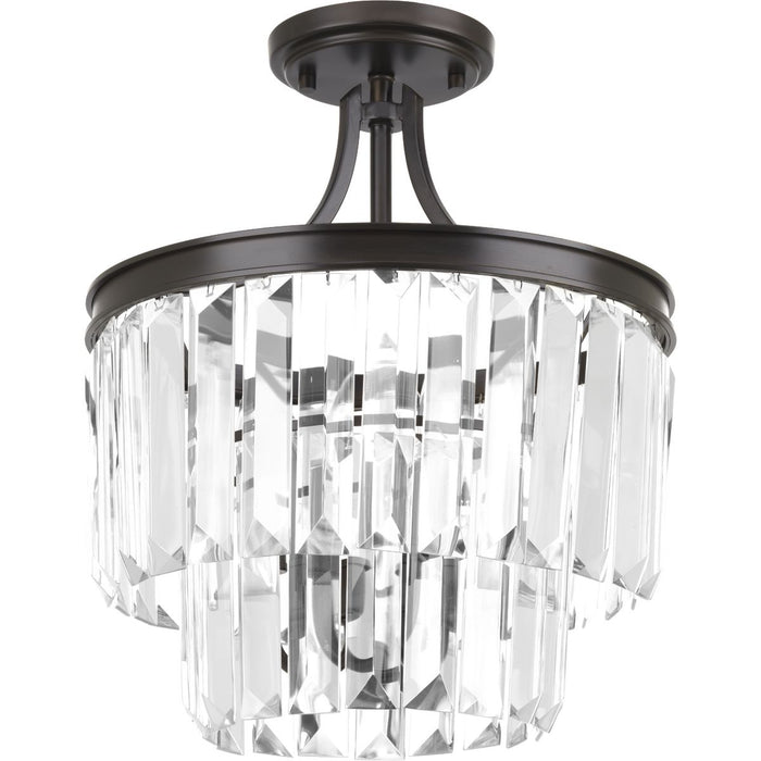 Progress Lighting Glimmer Collection Three-Light 15-1/2 Inch Semi-Flush Convertible (P2325-20)