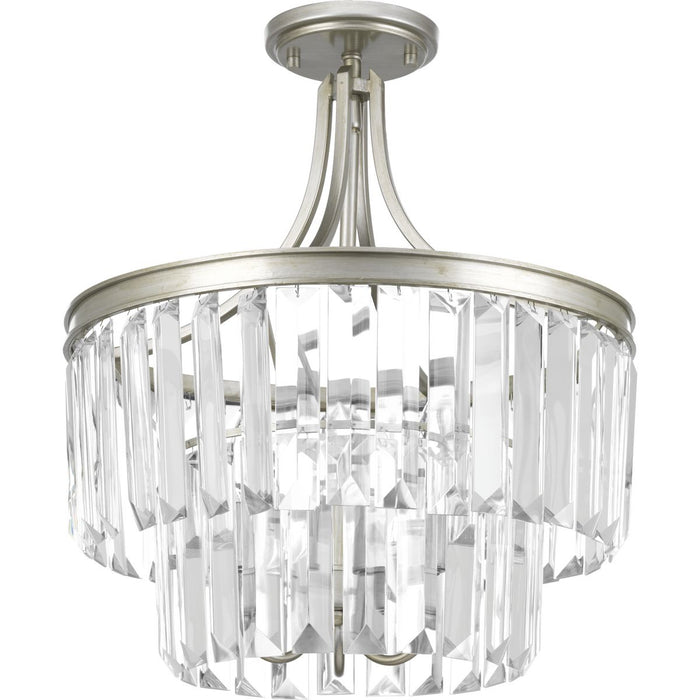 Progress Lighting Glimmer Collection Three-Light 19 Inch Semi-Flush Convertible (P2326-134)