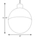 Progress Lighting Globe LED Collection Black One-Light LED Pendant 3000K (P500147-031-30)