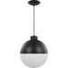 Progress Lighting Globe LED Collection Black One-Light LED Pendant 3000K (P500148-031-30)