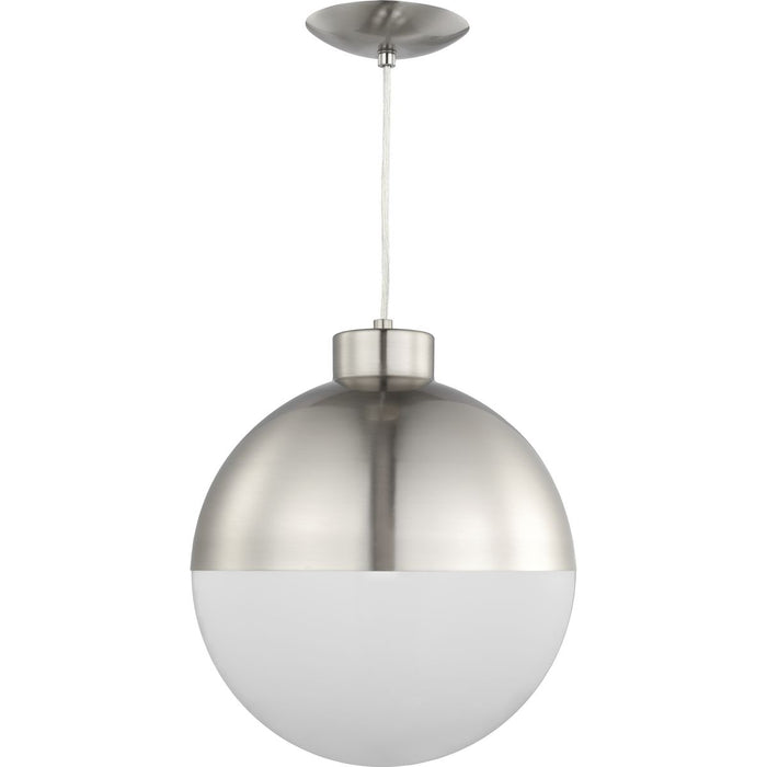 Progress Lighting Globe LED Collection Brushed Nickel One-Light LED Pendant 3000K (P500148-009-30)