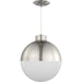 Progress Lighting Globe LED Collection Brushed Nickel One-Light LED Pendant 3000K (P500148-009-30)