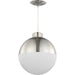 Progress Lighting Globe LED Collection Brushed Nickel One-Light LED Pendant 3000K (P500148-009-30)